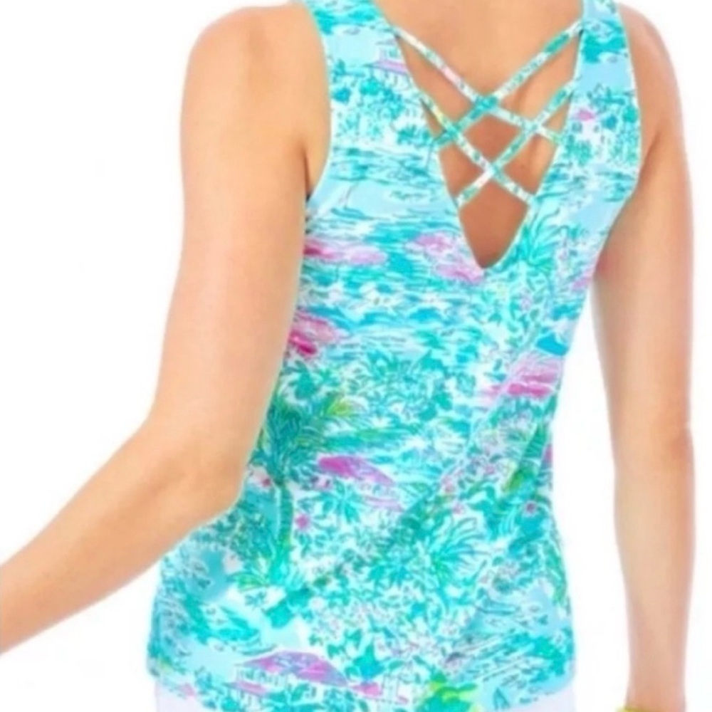 Lilly Pulitzer Blue and Pink Tank Top